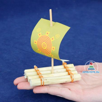 2. Двухтрубный кораблик оригами