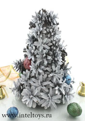 Поделки из шишек: новогодняя елочка (фото)