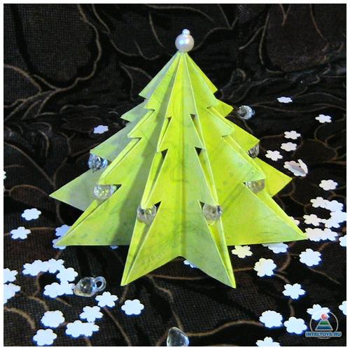 Новогоднее оригами: нарядная ёлочка своими руками Новогоднее оригами: нарядная ёлочка своими руками