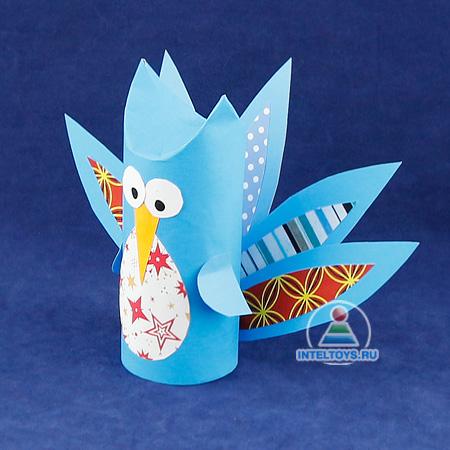Поделки из втулок: Павлин (мастер-класс с пошаговыми фото)