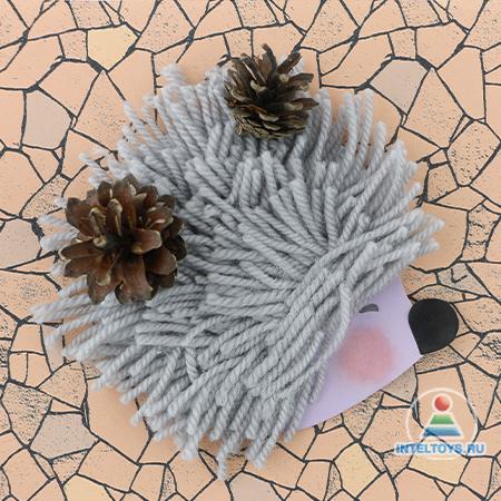 Аппликация из шерстяных ниток «Ёжик» (мастер-класс)