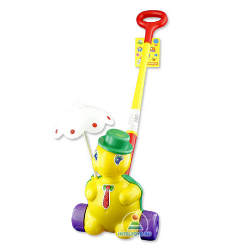 Каталка «Черепашка Тортила» с ручкой (Полесье)