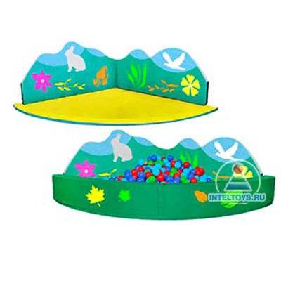 Сухой бассейн-трансформер «Полянка» 190х190х30(70) см