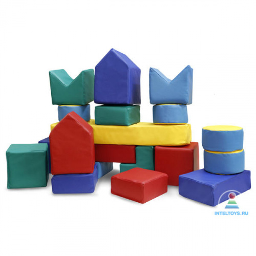 Мягкий напольный конструктор «Юный строитель» (40 предметов)