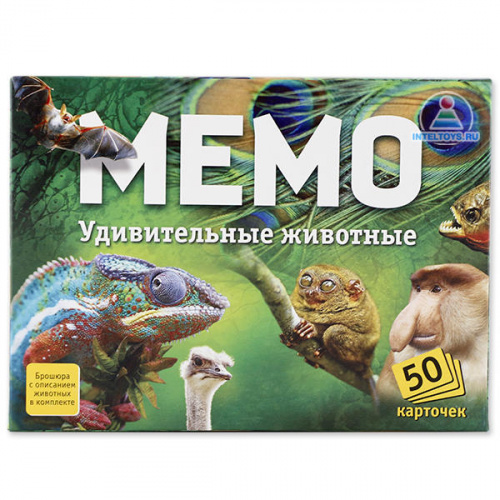 Настольная игра Мемо «Удивительные животные», Нескучные игры