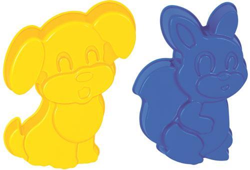 Песочные формочки, 2 штуки (белочка, песик)