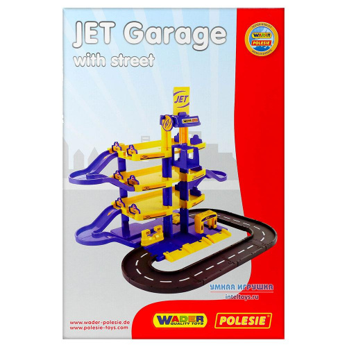 Игровая парковка Wader Паркинг JET, 4-уровневая с дорогой, Полесье 40220