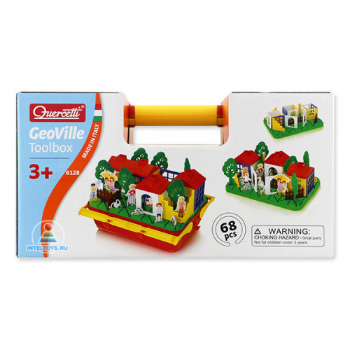 Конструктор Quercetti GeoVille (Кверчетти Джеовилль), 68 деталей