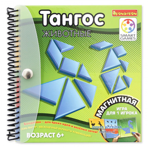 Магнитная игра «Тангос – Животные», Bondibon (Бондибон)