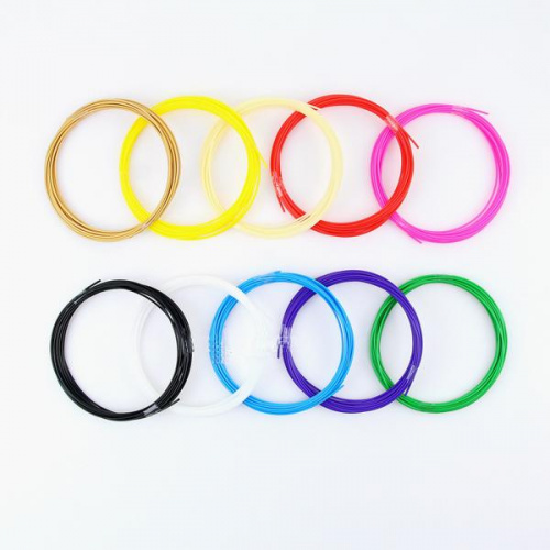 PCL пластик для 3D-ручки (10 цветов по 5 м), Dream Trade (Дрим Трейд)