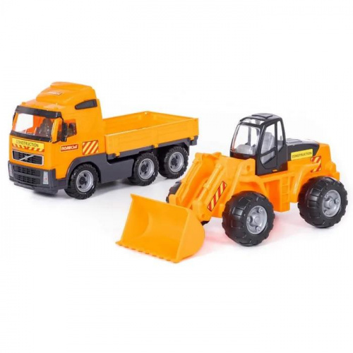 Набор «Бортовой автомобиль и трактор-погрузчик Volvo», Полесье