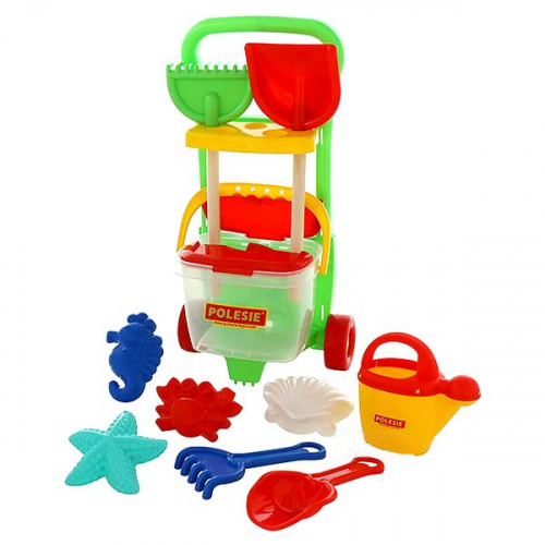 Песочный набор с тележкой-каталкой № 622, Полесье