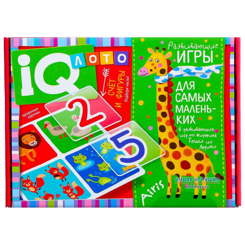 Пластиковое лото для малышей «Счет и фигуры. Подбери число», Айрис-Пресс