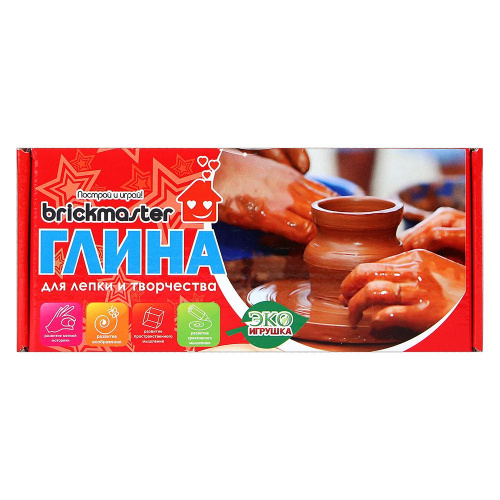 Глина для лепки и творчества Brickmaster, 1000 г
