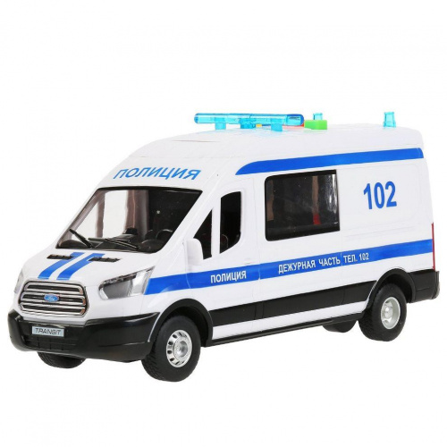 Машина  FORD TRANSIT Полиция  22,5 см свет, звук ТЕХНОПАРК