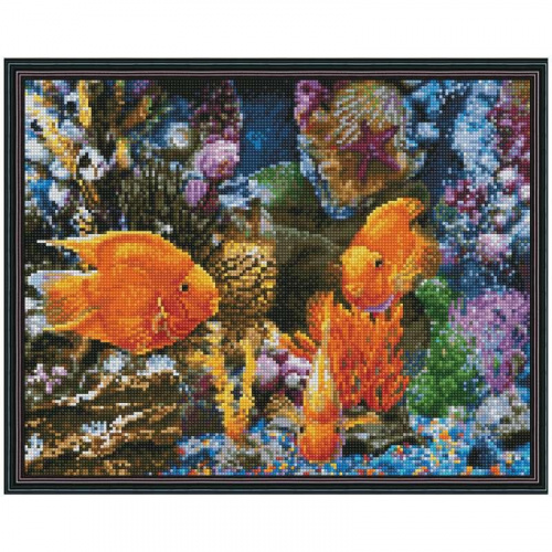 Подводный мир Картины мозаикой с нанесенной рамкой 40*50 Molly