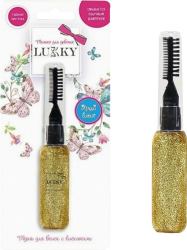 Тушь для волос с золотыми блестками Lucky