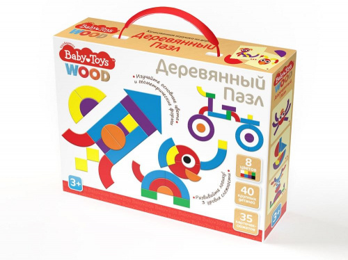 Деревянный пазл Десятое королевство Baby Toys, 40 элементов