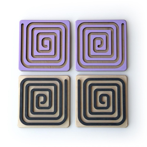 Дополнительные доски для межполушарного развития «Квадратная спираль», Ecoved (Эковед)