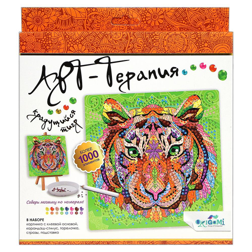 Мозаика Арт-терапия «Алмазные узоры – Крадущийся тигр», Origami