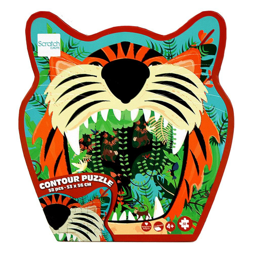 Контурный пазл «Тигр», Scratch