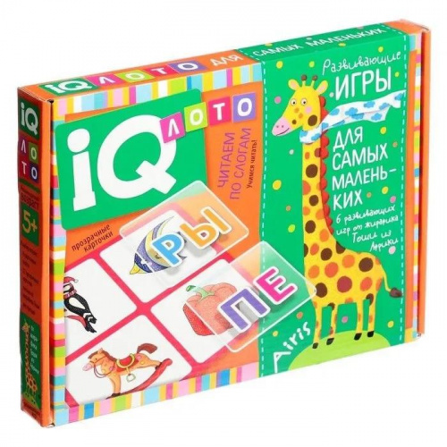 Пластиковое лото для малышей «Читаем по слогам. Учимся читать!», Айрис-Пресс 