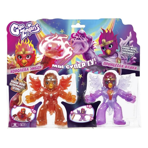 Тянущиеся фигурки Гудзонианс «Королева Эмбер и Принцесса Флики», GooZonians