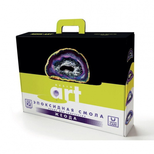 Набор для рисования абстрактных картин эпоксидной смолой Resin Art «Жеода», Master IQ²