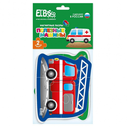 Магнитный пазл «Полезные машины», El'BascoKids
