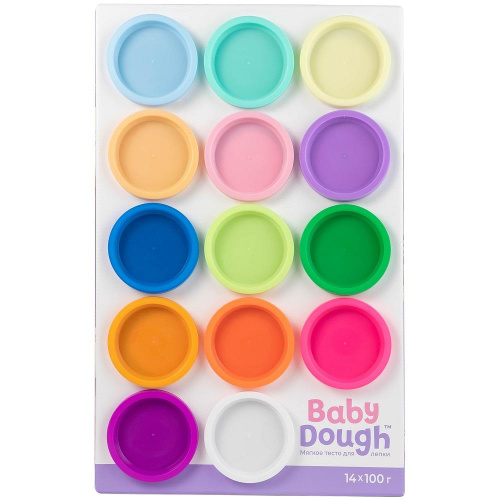 Тесто для лепки BabyDough Шоу-бокс 14 цветов