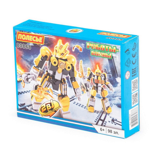 Конструктор Классик «Роботы-воины-1.6» 98 элементов, Полесье