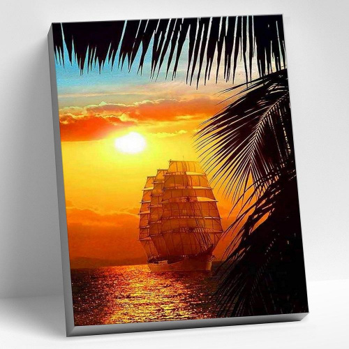 Картина мозаикой с нанесенной рамкой «На рассвете» 40х50 см, Molly