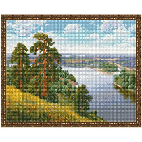 Картина мозаикой с нанесенной рамкой «ПРИЩЕПА ОБРЫВ» 40х50 см, Molly