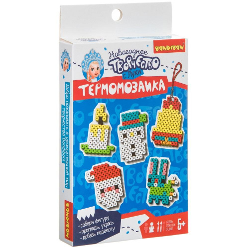 Набор для творчества Новогодняя термомозаика Bondibon ВВ4523