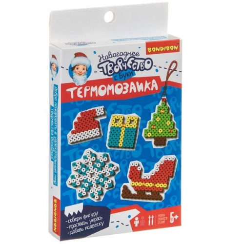 Новогодняя термомозаика набор для творчества Bondibon ВВ4524