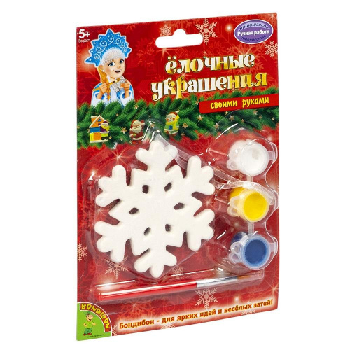 Набор для творчества «Елочные украшения – Снежинка», Bondibon