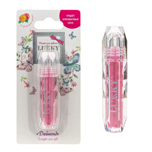 Глазурь для губ Даймонд с ароматом персика цвет карамельно-розовый Lukky
