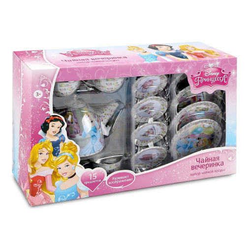 Набор металлической чайной посуды Disney «Чайная вечеринка», 15 предметов