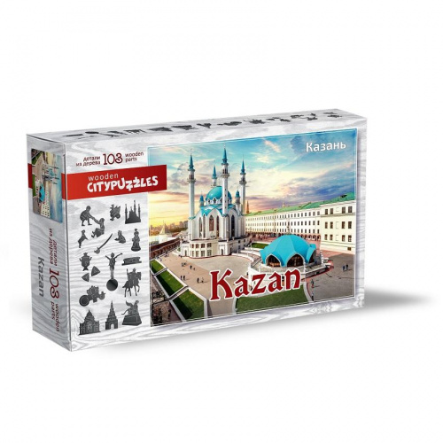 Фигурный деревянный пазл «Казань» Citypuzzles, Нескучные игры