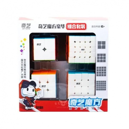 Набор головоломок QiYi MoFangGe 2x2x2-5x5x5 SET v2 Цветной пластик