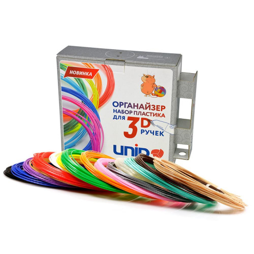 Набор PLA Пластика с ОРГАНАЙЗЕРОМ 15 цветов, Unid