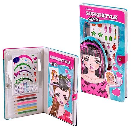 ВЕРА Альбом для творчества с наклейками, трафаретами и карандашами,  Mazari