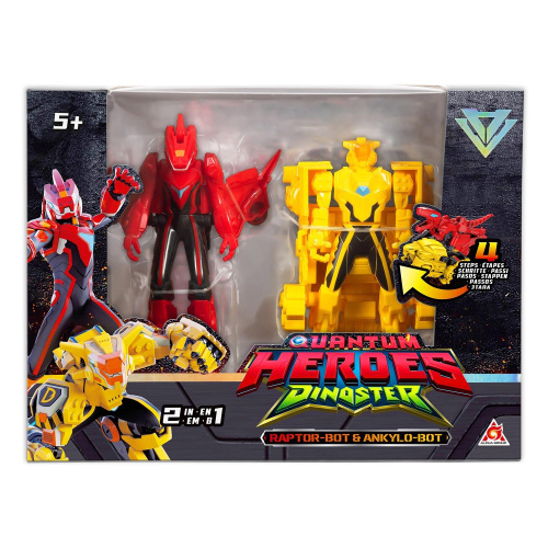 Набор 2 Дино-бота трансформера Люцио и Делби 13 см Dinoster