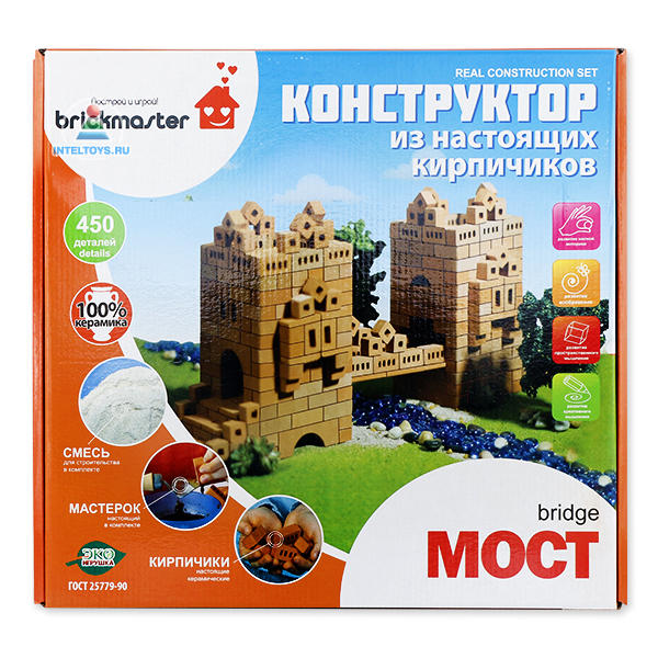 Керамический конструктор из кирпичиков Брикмастер «Мост»