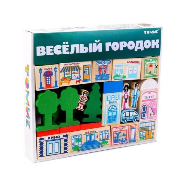 Конструктор деревянный «Городок» Томик, 56 деталей купить в Москве ...