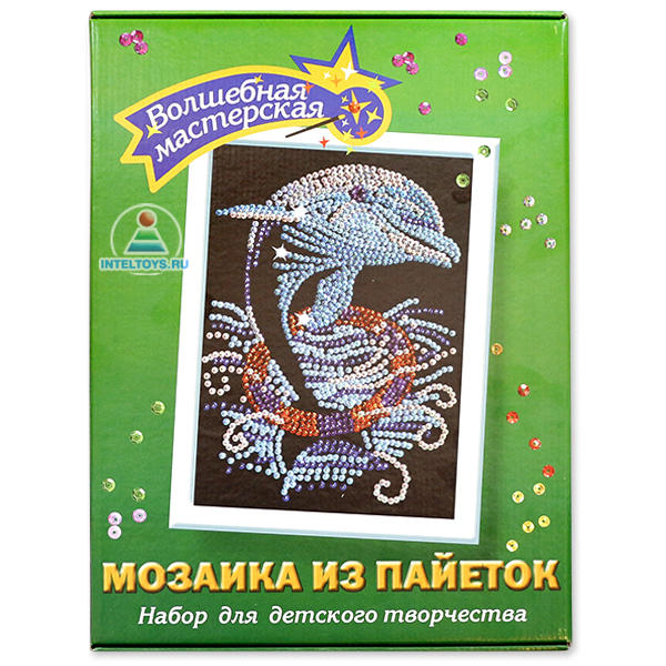 Мозаика из пайеток «Дельфин» (Волшебная мастерская)