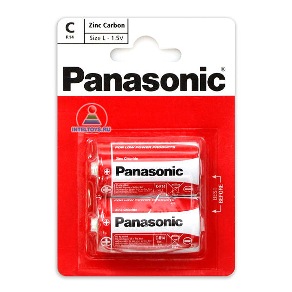Батарейки LR14 (C), 2 шт. (Panasonic/ЭРА), Панасоник