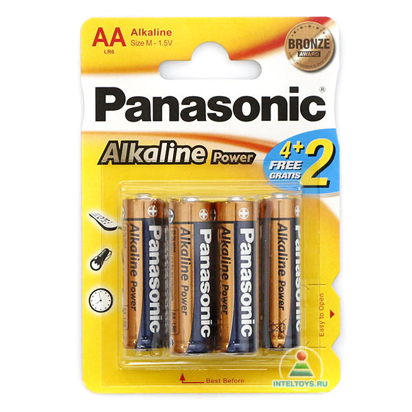 Батарейки Panasonic LR6 (AA) Alkaline, 6 шт.