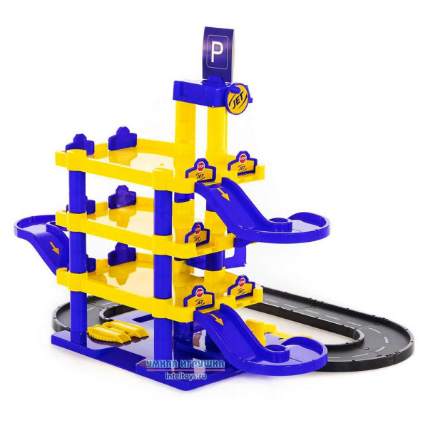 Игровая парковка JET, 4-уровневая с дорогой, Полесье фото 4