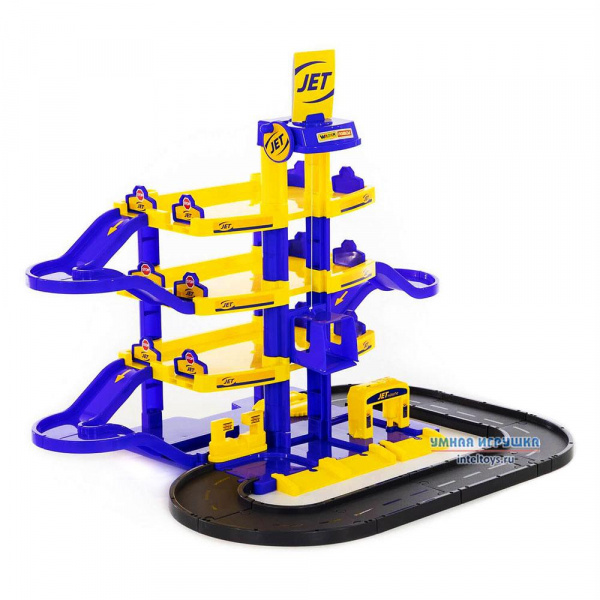 Игровая парковка JET, 4-уровневая с дорогой, Полесье фото 5